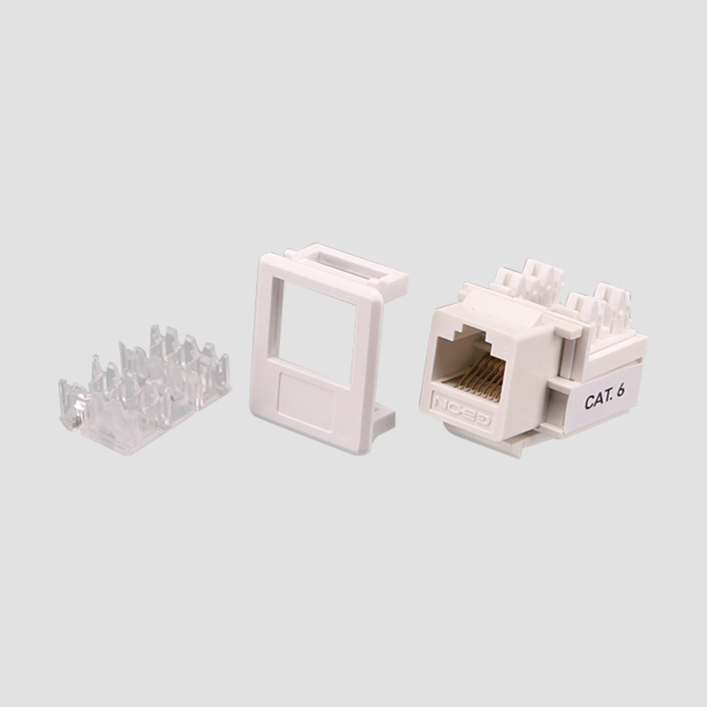 가온전선 RJ-45 모듈러 S01 8핀 CAT.6 시스템박스용 랜선 결합 연결 500EA I236278