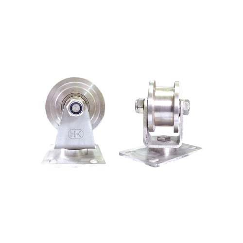 한국캐스터산업 HC-SDS 76mm(3인치) 올스텐 ㄷ레일 회전 바퀴 HC-31138