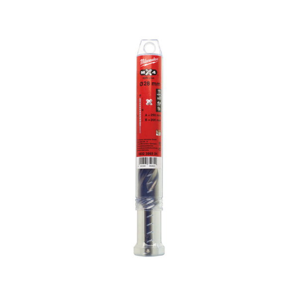 밀워키 SDS+ 4날 드릴비트 28x250mm Gen2 129305838 I457321
