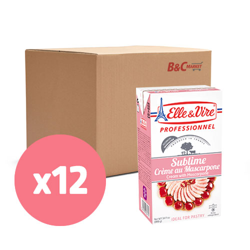 [박스/엘르앤비르]서브라임 마스카포네(1kg*12개입/마스카포네생크림)
