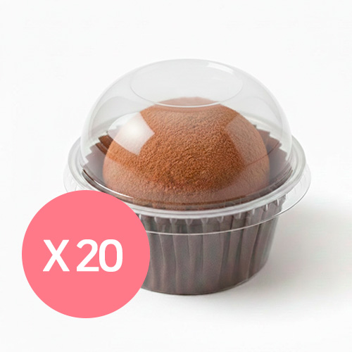 투명 플라스틱 용기(20개입/3.25oz/돔뚜껑포함)