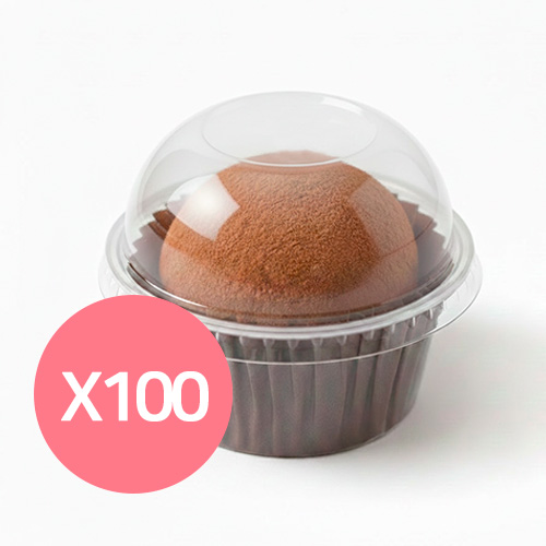 투명 플라스틱 용기(100개입/3.25oz/돔뚜껑포함)