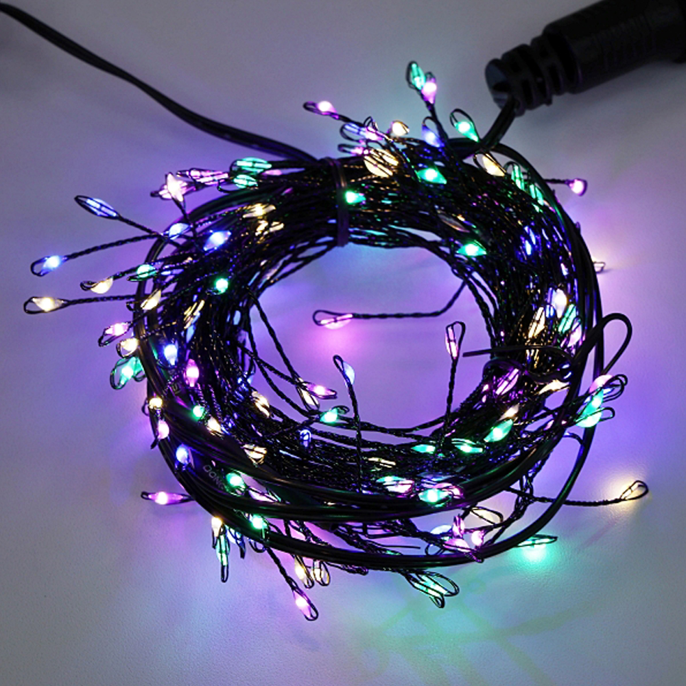 비츠온 LED 트리구 동선등 지네구 200구 연결형 DC24V 흑색선 4색 RGBY 컨트롤별도 I556806