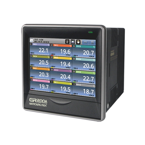 한영넉스 GR200A-12N1 12채널 통신가능 LCD 터치패널 그래픽 기록계