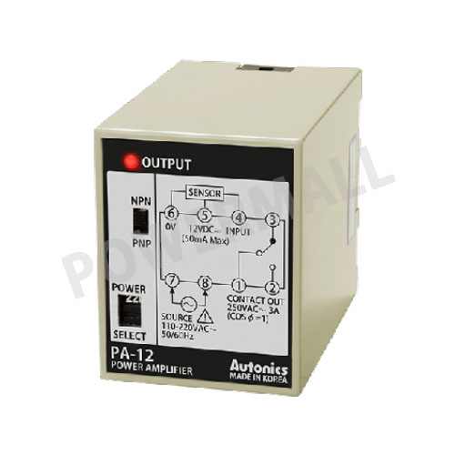 오토닉스 PA-12 AC110/220V 겸용 NPN/PNP 전환식 8핀 플러그형 센서 컨트롤러