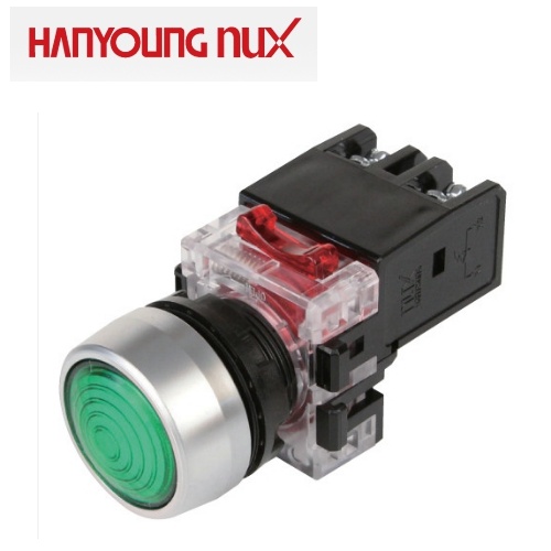 한영넉스 MRP-RA0G 녹색 22파이 AC100-240V 돌출 LED 표시등 파일롯램프