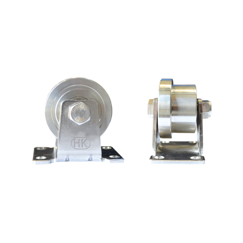 한국캐스터산업 HC-SPRR 50mm(2인치) 올스텐 H빔용 ㅡ자형 로라 플레이트고정 레일 고정 바퀴 HC-31210