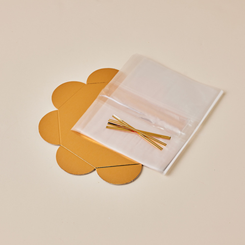  쉬폰케이크 포장세트(단면골드/타이포함/2호) x 5개세트