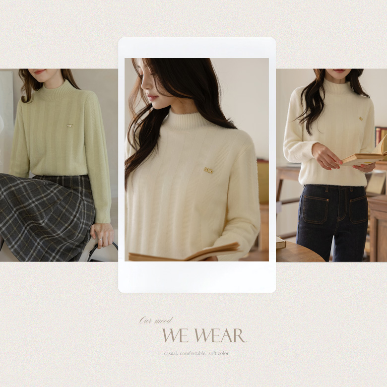 [브로치set] 쿠버 반폴라 니트