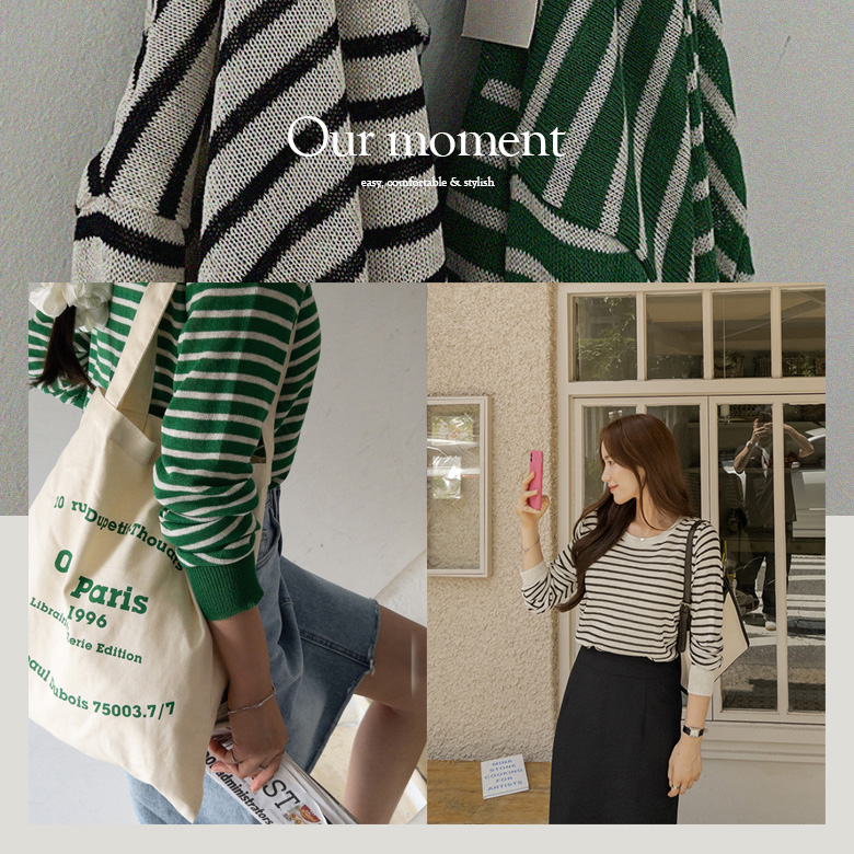 로어 단가라 린넨 니트