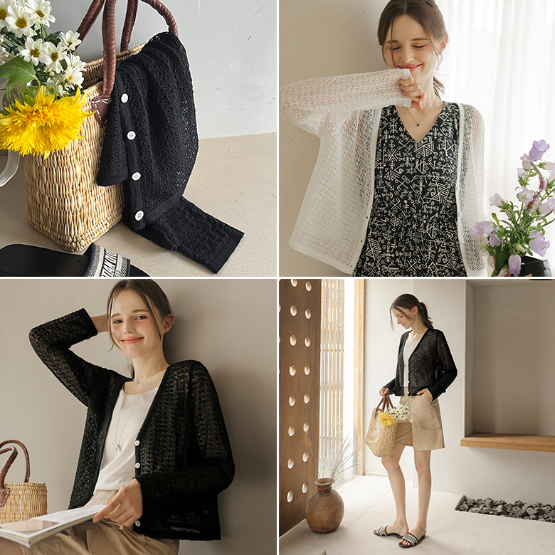 [뮤즈린] 파라오 브이넥 스카시 가디건