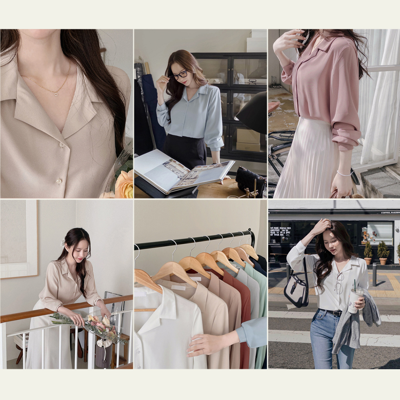 LIFE 링클프리 오픈카라 셔츠