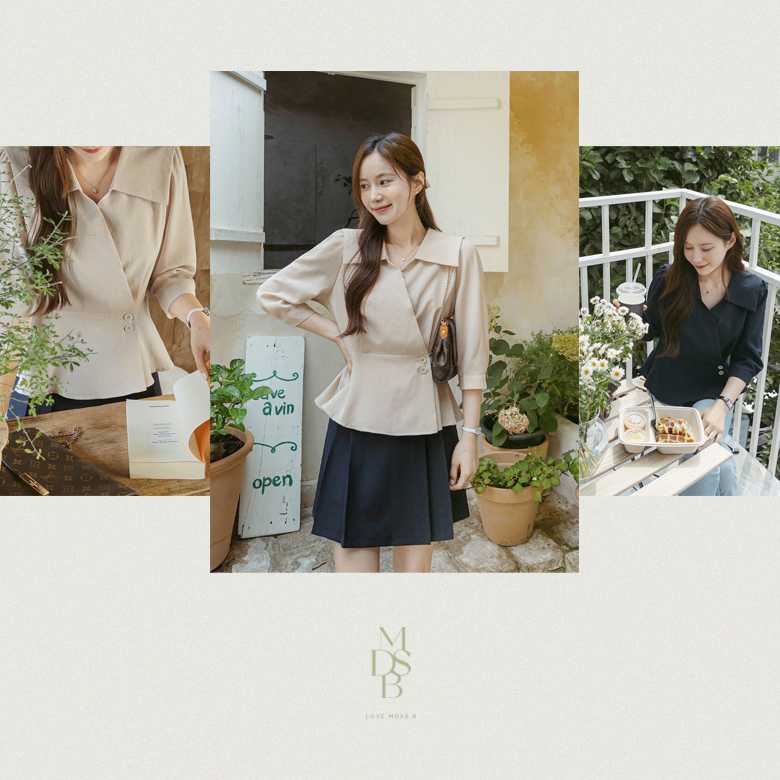 리즈 랩 7부 블라우스