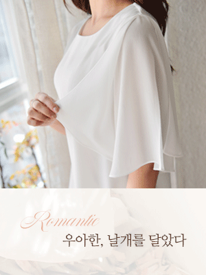 시코 날개소매 쉬폰 블라우스