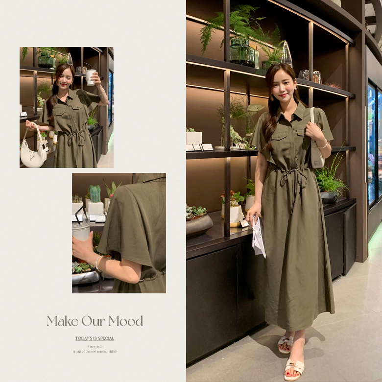 베디 카라 스트링 원피스