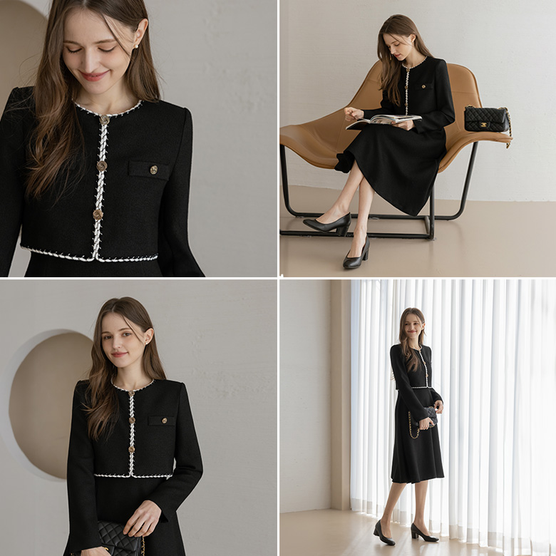 [뮤즈린] 시앤 클래식 트위드 원피스