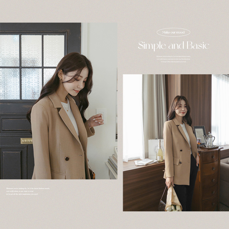 모키 더블버튼 자켓