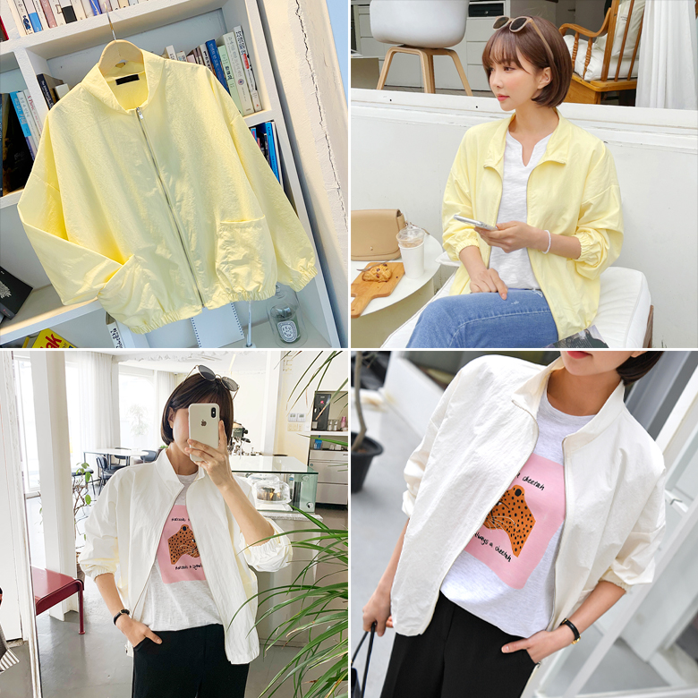 오일 하이넥 야상점퍼