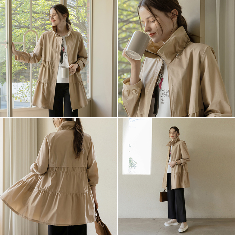 [뮤즈린] 멜번 셔링 스트링 야상점퍼