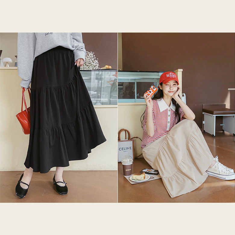 토바 캉캉 스커트 [밴딩]