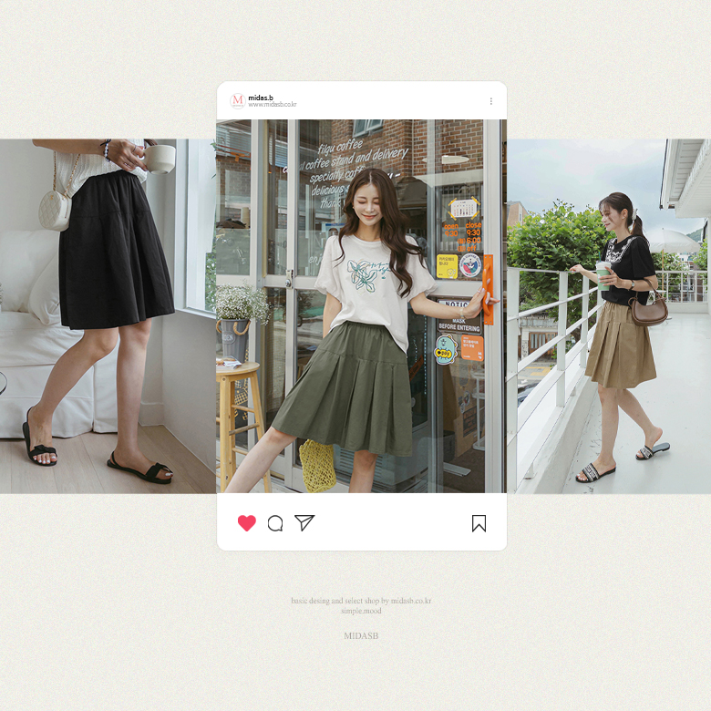 이스트 코튼 치마바지 [밴딩]