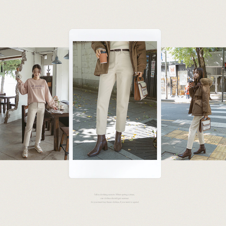 로안 일자핏 코튼 팬츠 [밴딩/기모]