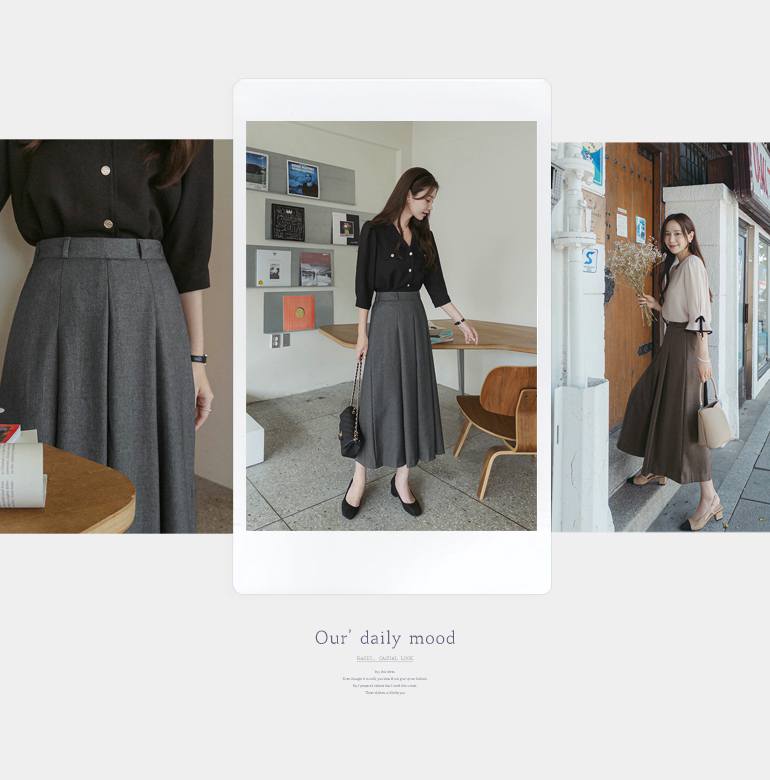 메린 맞주름 큐롯 슬랙스 [밴딩]